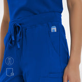 Casey 10-Pockets Straight-leg Scrub Pants