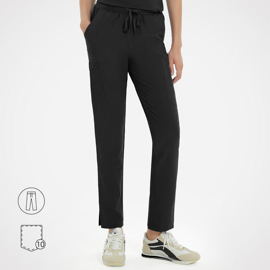 Casey 10-Pockets Straight-leg Scrub Pants