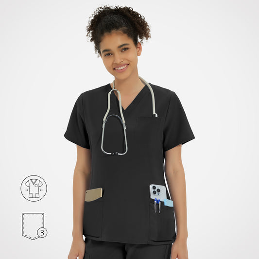 Clara Air V-Neck Scrub Top