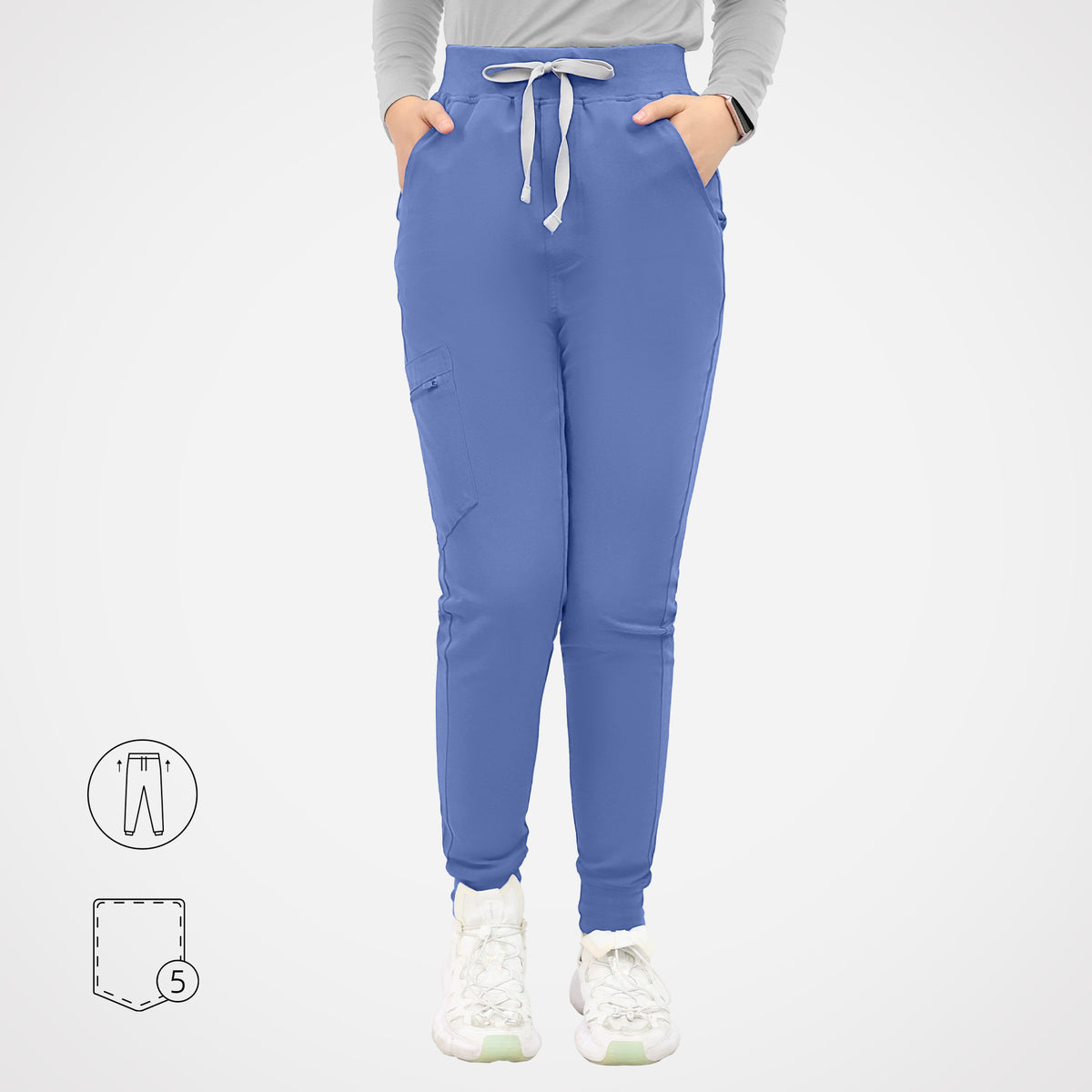 High Waisted Joycelyn 5-Pockets Jogger Scrub Pants