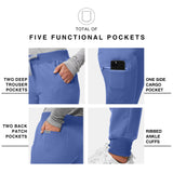 High Waisted Joycelyn 5-Pockets Jogger Scrub Pants